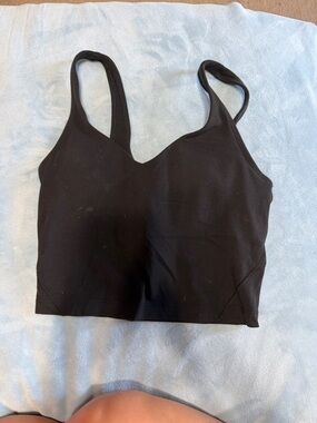 lululemon athletica Black Tank Crop Top